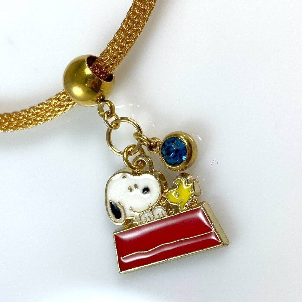 Snoopy & Woodstock with Birthstone Dangle Charm - CUSTOMIZABLE